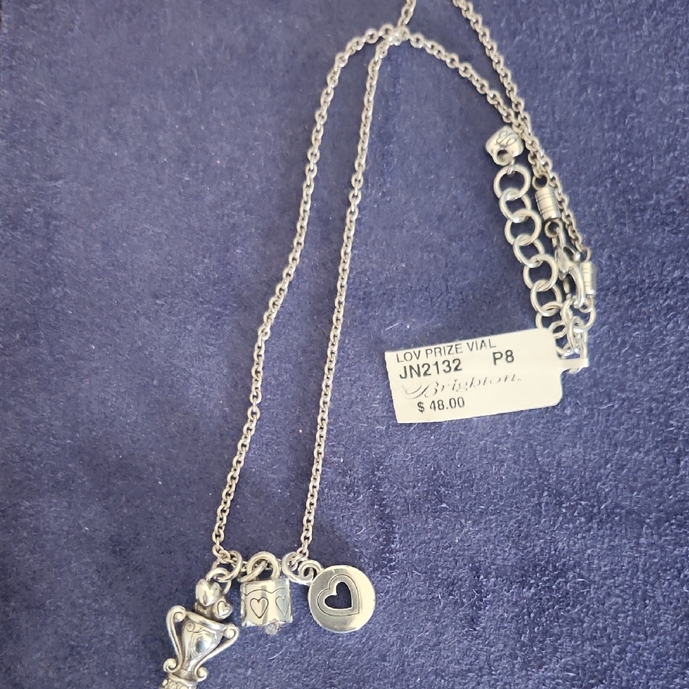 Brighton Silver Heart Charm Necklace - Picture 3 of 3